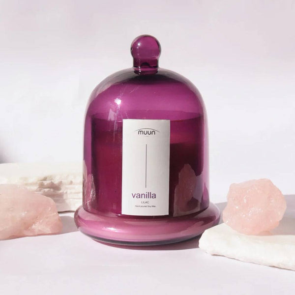 Muun Home Glass Dome Candle Large - Lilac