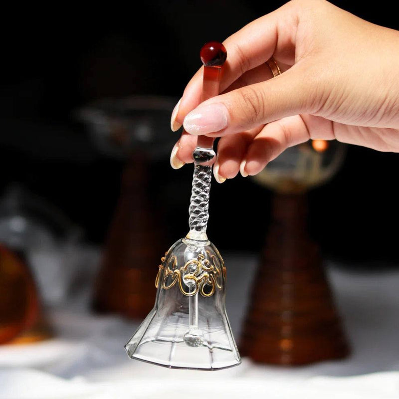 Muun Home Ringing Glass Bell - Amber