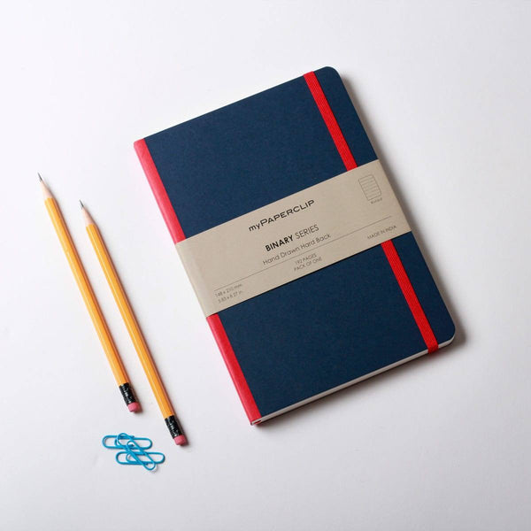 myPAPERCLIP Hardcover Notebook, Binary Series - Blue