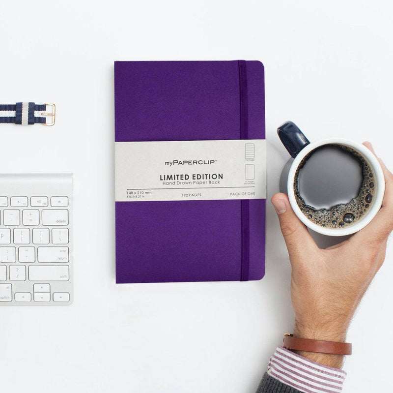 myPAPERCLIP Softcover Notebook, Limited Edition - Amethyst - Modern Quests