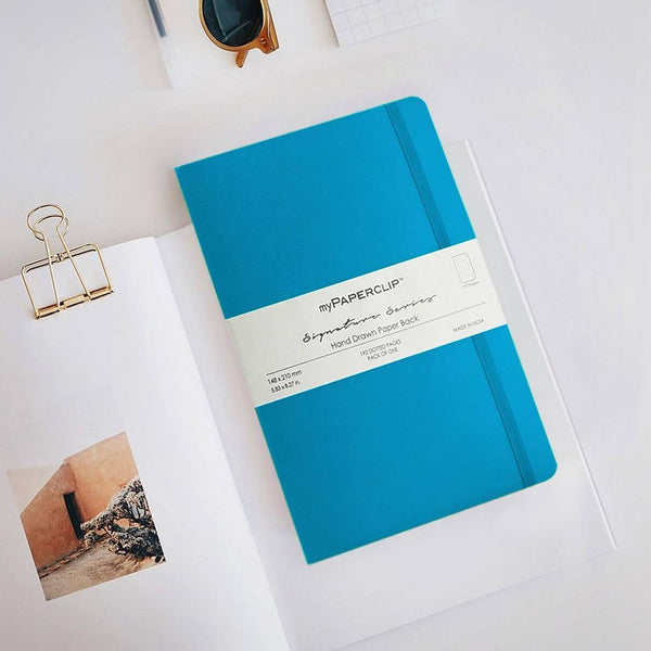 myPAPERCLIP Softcover Notebook, Signature Series - Kingfisher Blue