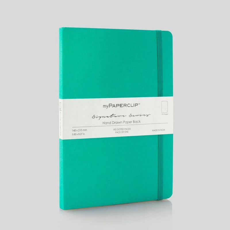 myPAPERCLIP Softcover Notebook, Signature Series - Sea Green - Modern Quests