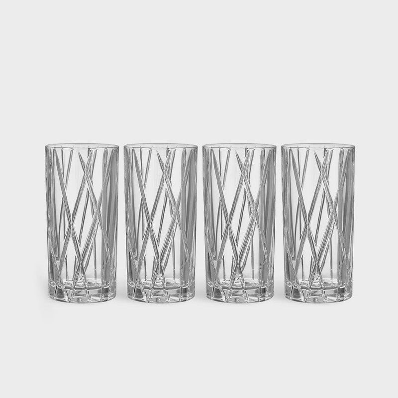 Nachtmann Modern Long Drink Glasses 370ml, Set of 6