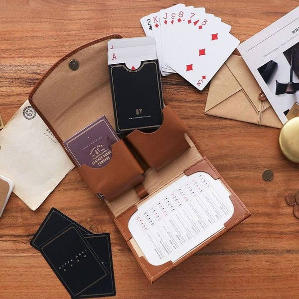 Nappa Dori Leather Poker Card Case - Modern Quests