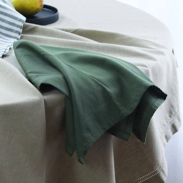 Nappa Dori Tea Towels, Set of 2 - Green & Charcoal