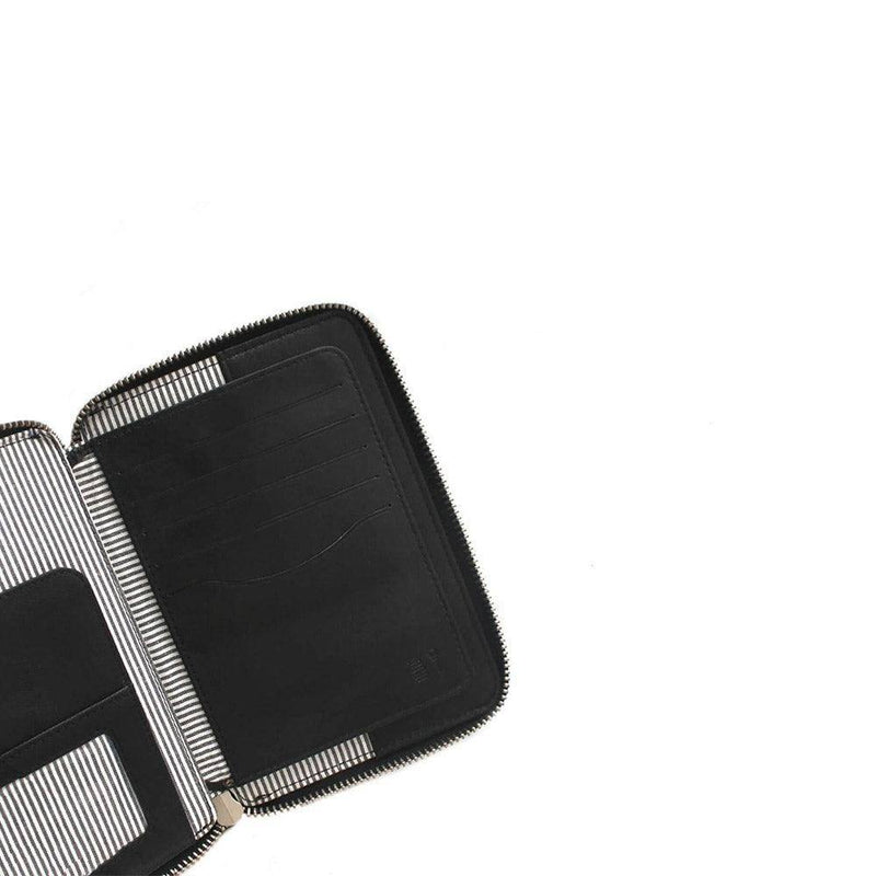 Nappa Dori Zipper Passport Case - Black - Modern Quests