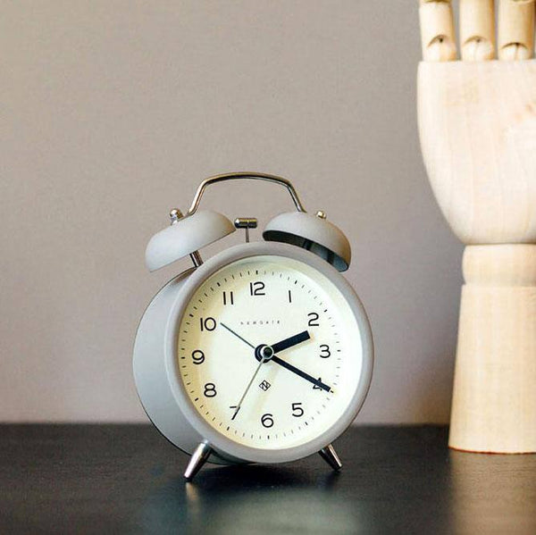 NEWGATE London Charlie Bell Echo Alarm Clock - Posh Grey - Modern Quests