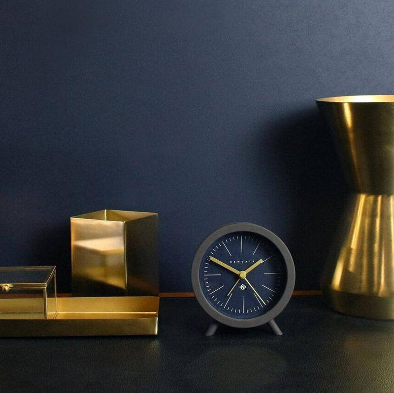 NEWGATE London Fred Alarm Clock - Brown & Blue - Modern Quests
