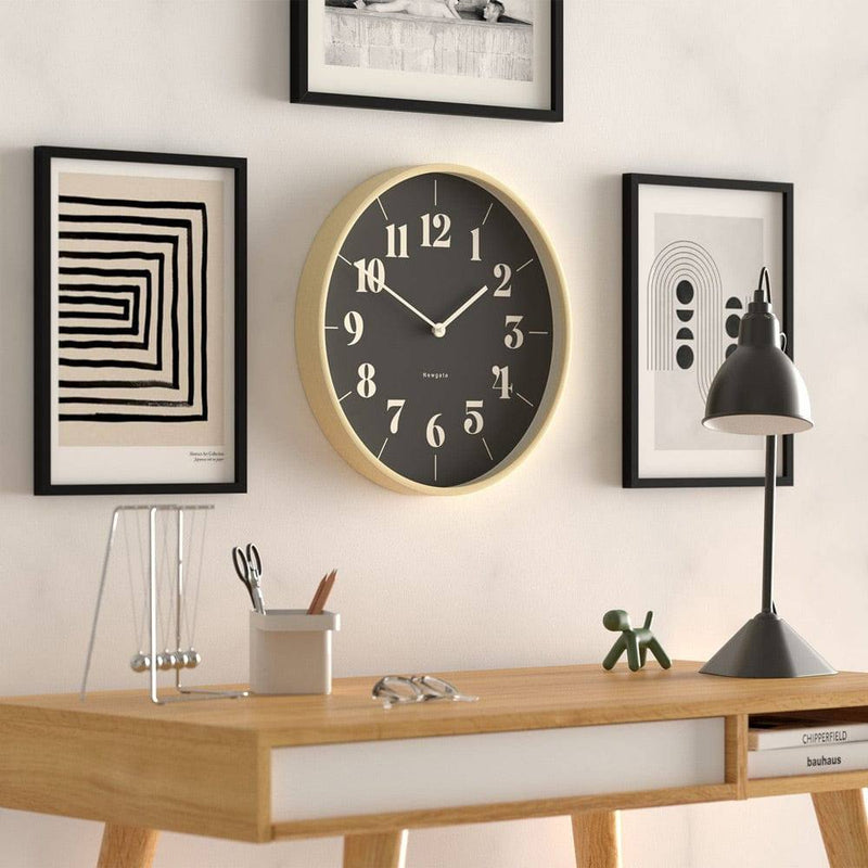 NEWGATE London Mr Clarke Hopscotch Wall Clock 40cm - Pale Plywood