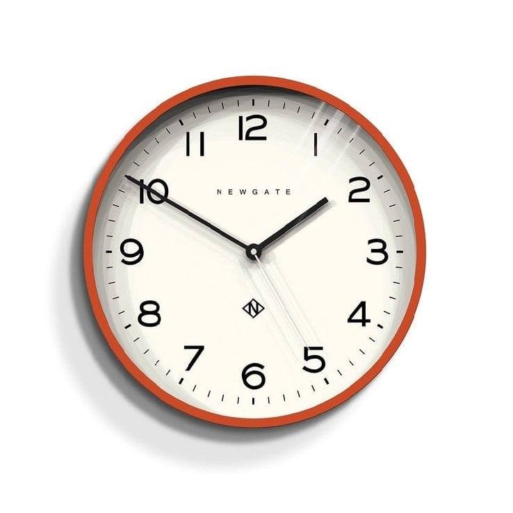 NEWGATE London Number 3 Echo Wall Clock - Silicone Orange - Modern Quests