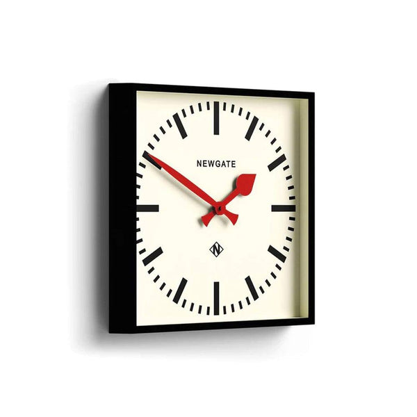 NEWGATE London Number Five Railway Wall Clock - Black & Red - Modern Quests