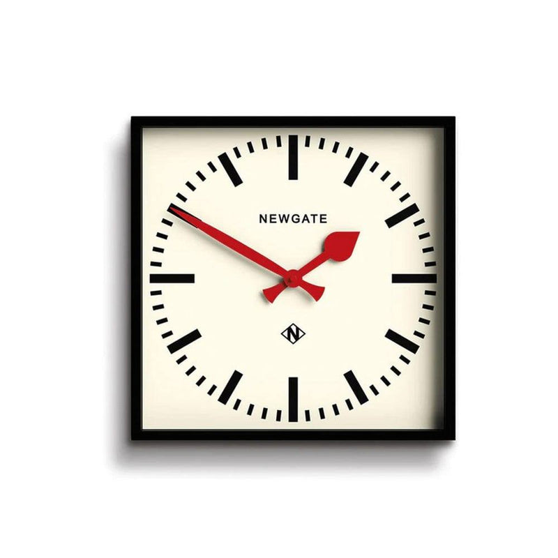 NEWGATE London Number Five Railway Wall Clock - Black & Red - Modern Quests
