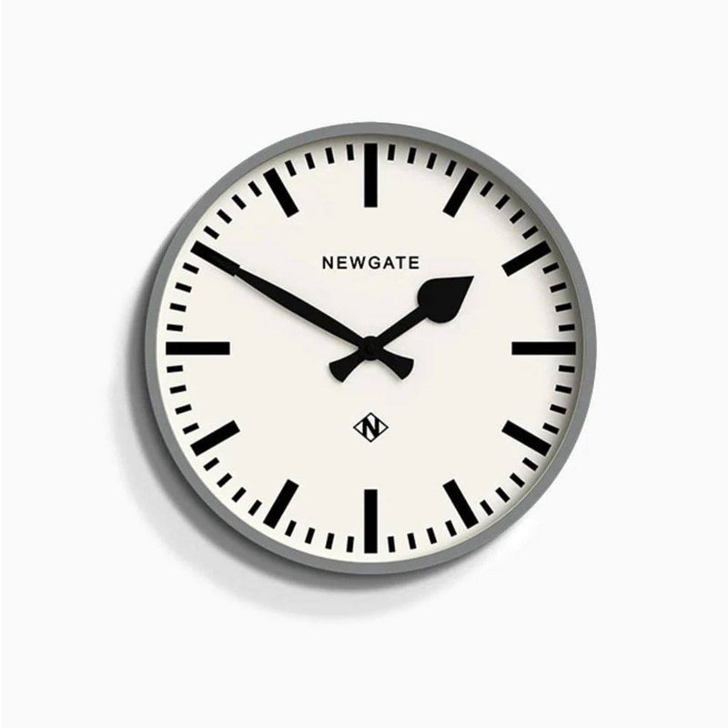 NEWGATE London Number Three Railway Wall Clock 37cm - Grey
