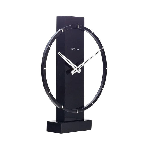 Nextime Carl Wooden Table Clock - Black