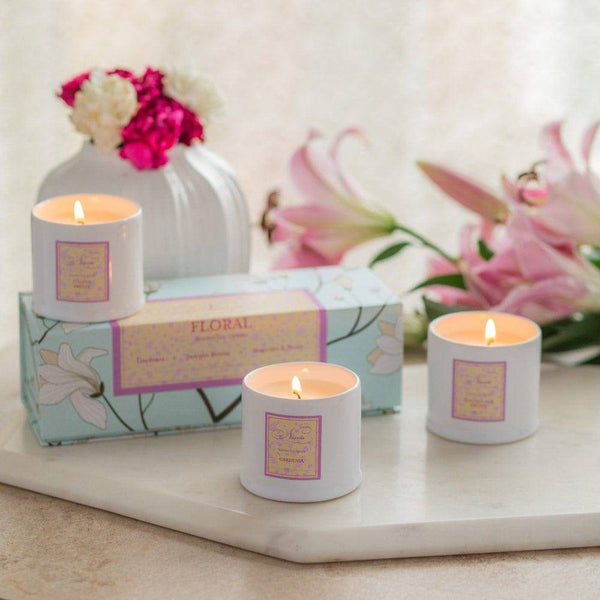 Niana Floral Collection - Set of 3 Candles