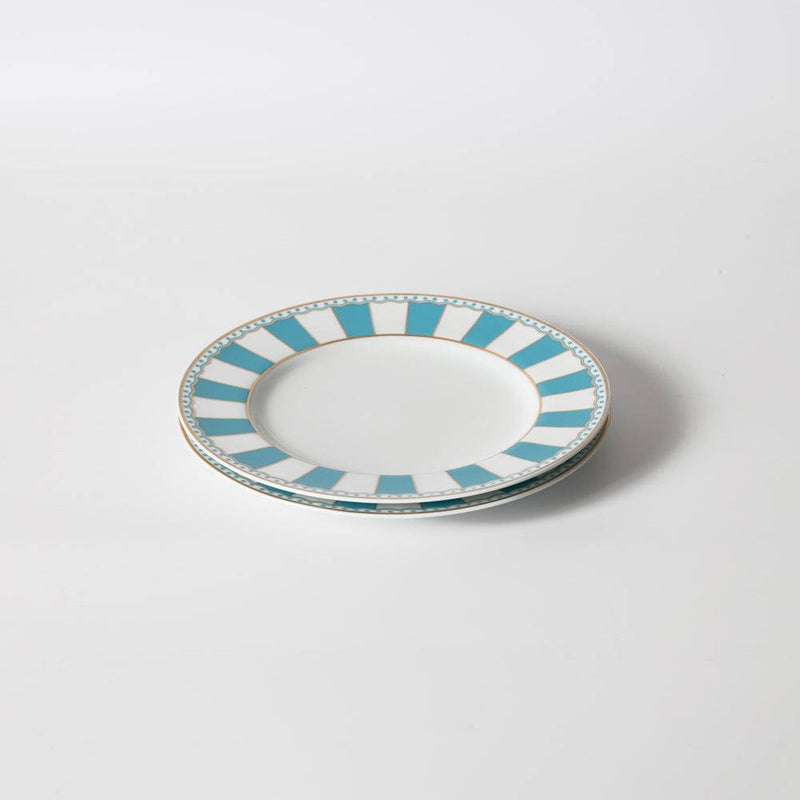 Noritake Carnivale Quarter Plates, Set of 2 - Light Blue