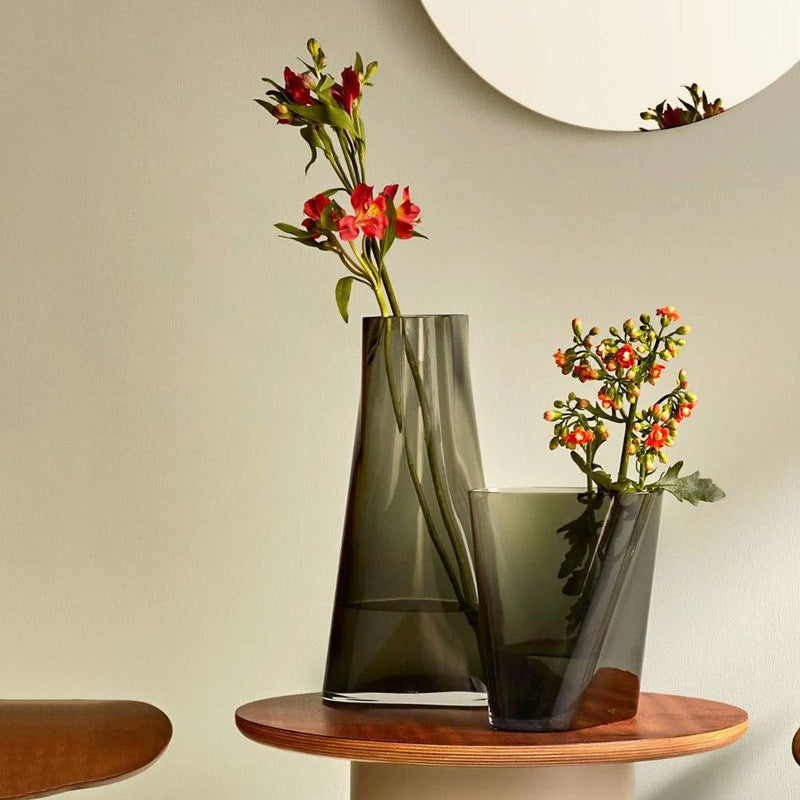 NUDE Turkey Inca Glass Vase Tall - Smoke - Modern Quests