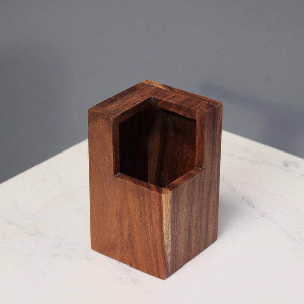 Objectry Wooden Corner Penstand - Modern Quests