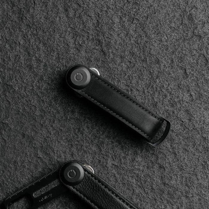Orbitkey Leather Key Organiser - Black Gunmetal