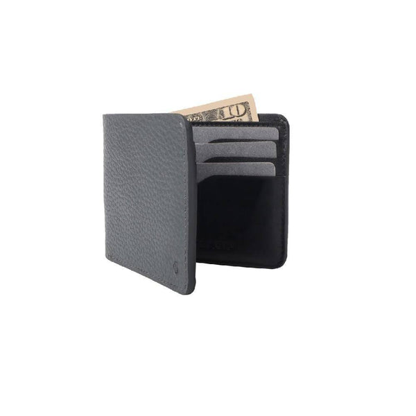 Outback Bi-Fold Leather Wallet - Charcoal - Modern Quests