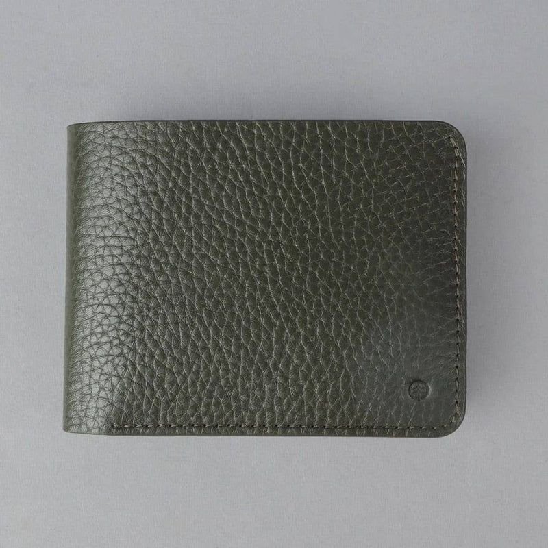 Outback Bi-Fold Leather Wallet - Olive