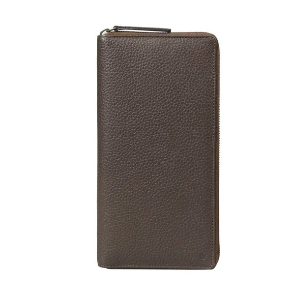 Outback Cheque Book Leather Wallet - Brown