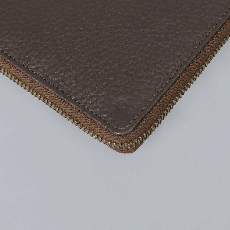 Outback Cheque Book Leather Wallet - Brown - Modern Quests