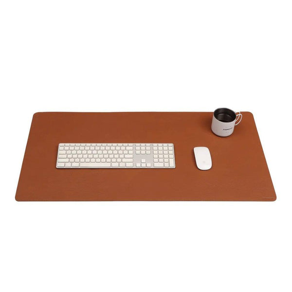 Outback Grained Leather Desk Mat Large - Tan