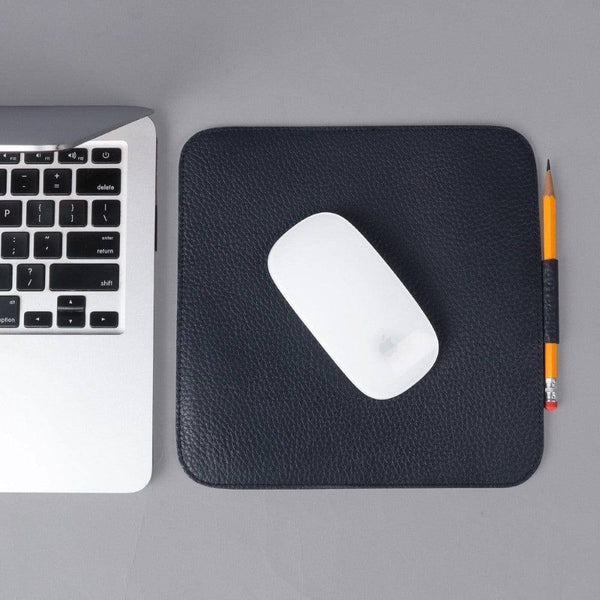 Outback Grained Leather Mouse Pad - Navy