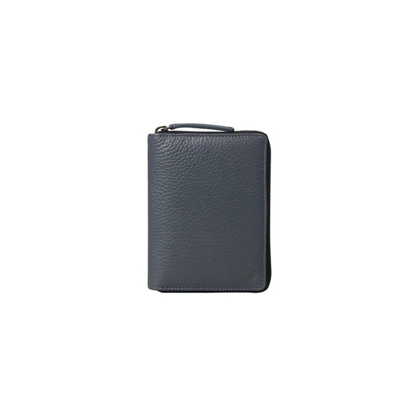 Outback Leather Passport Wallet - Charcoal