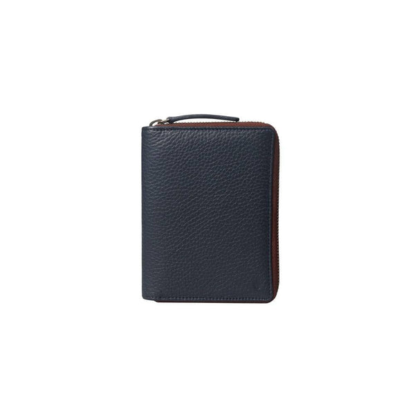 Outback Leather Passport Wallet - Navy
