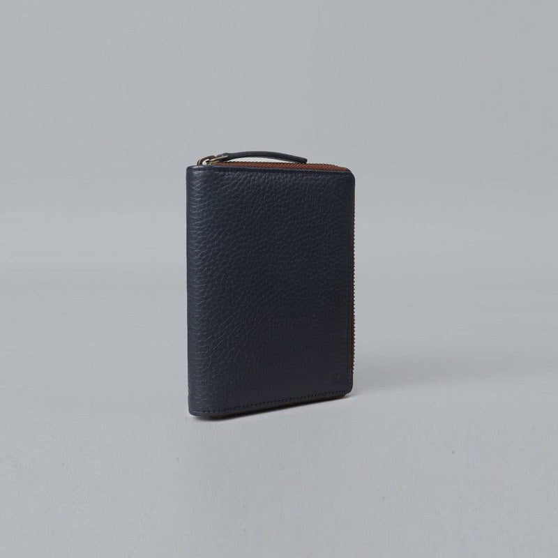 Outback Leather Passport Wallet - Navy
