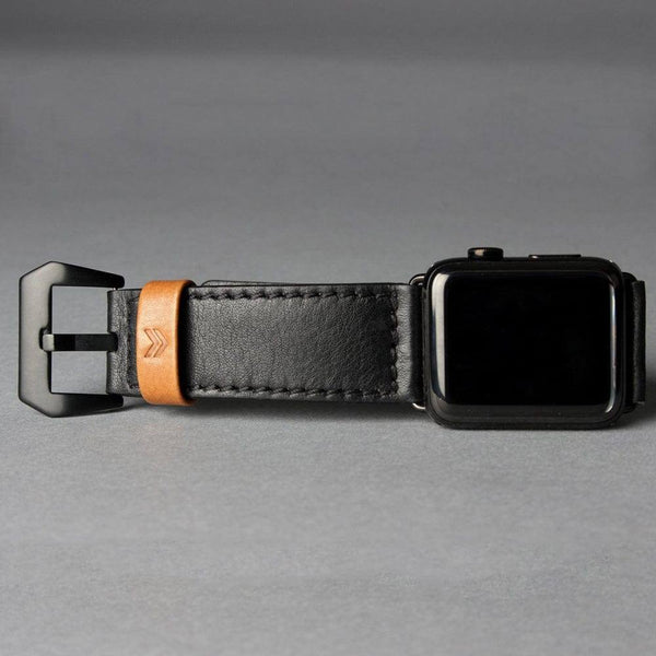 Outback Leather Strap for Apple Watch 44mm - Black