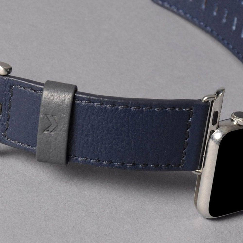Outback Leather Strap for Apple Watch 44mm - Navy