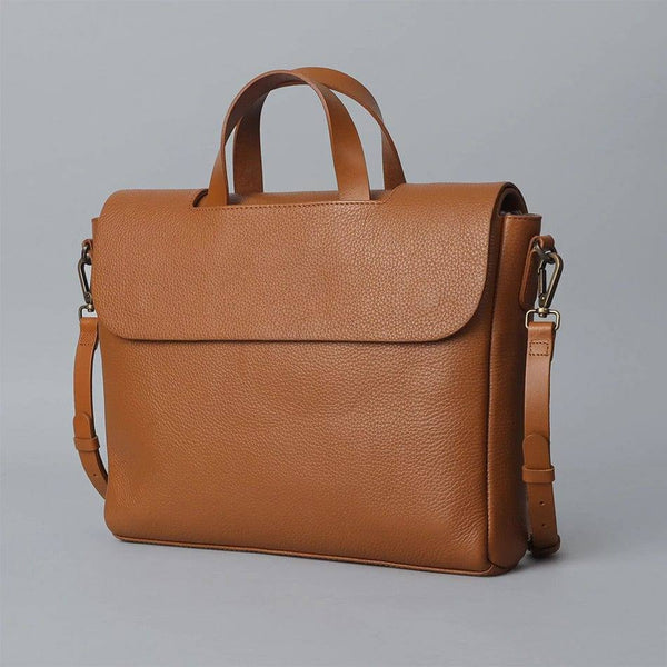 Outback Muse Leather Briefcase - Tan
