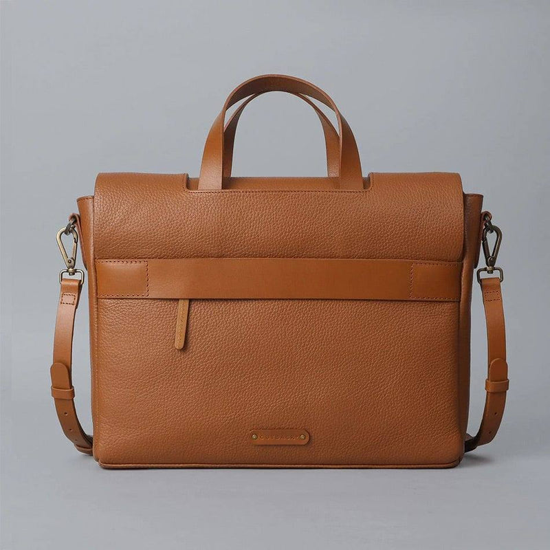 Outback Muse Leather Briefcase - Tan