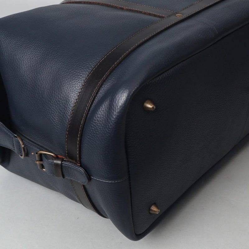 Outback Runway Leather Travel Bag - Navy