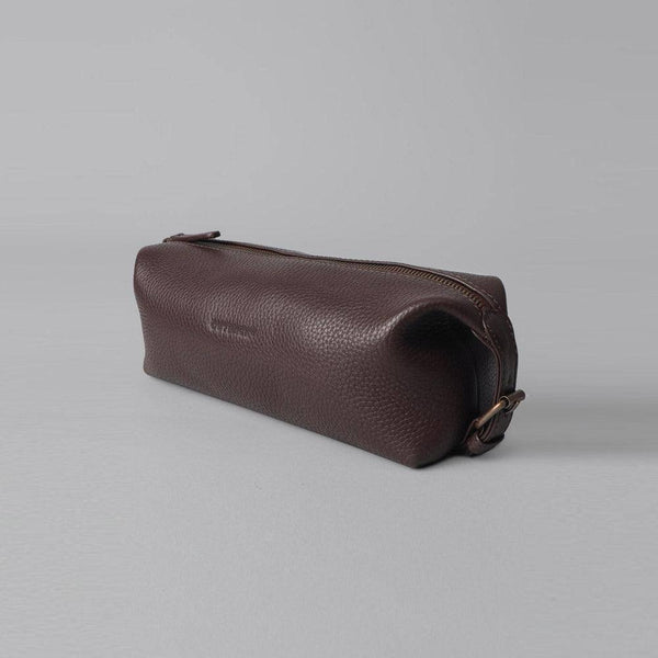 Outback Tokyo Leather Toilet Bag - Brown - Modern Quests