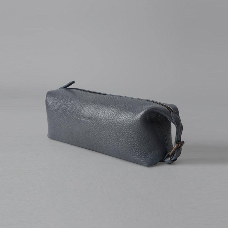 Outback Tokyo Leather Toilet Bag - Charcoal - Modern Quests