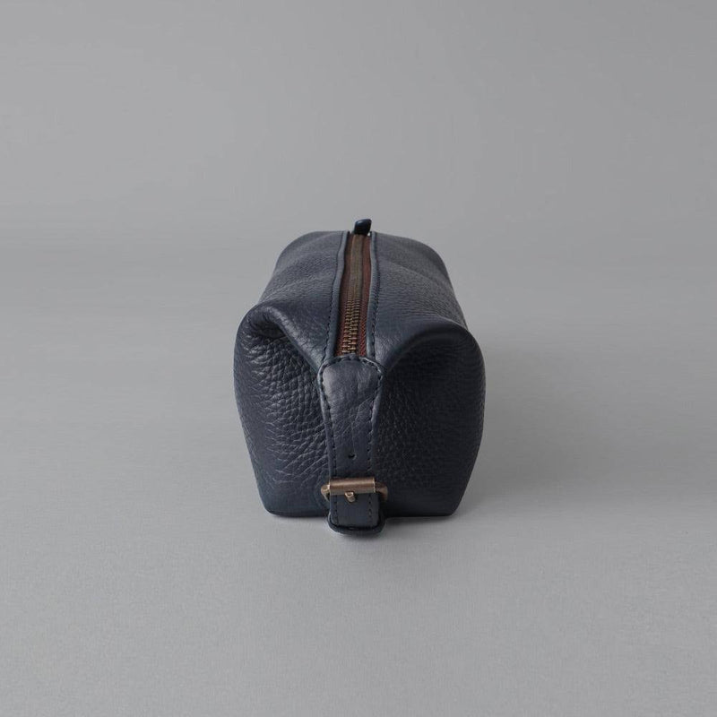 Outback Tokyo Leather Toilet Bag - Navy - Modern Quests