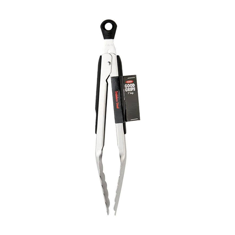  OXO Good Grips 9-Inch Tongs with Silicone Heads, Black