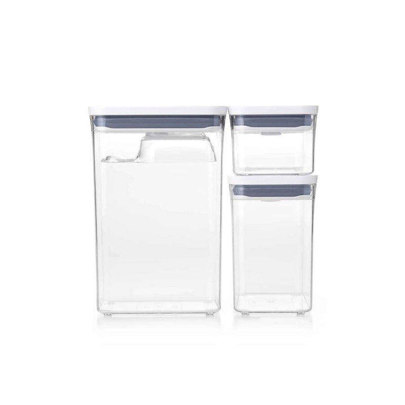 OXO POP 3-Piece Rectangular Storage Containers With Scoop - Modern Quests