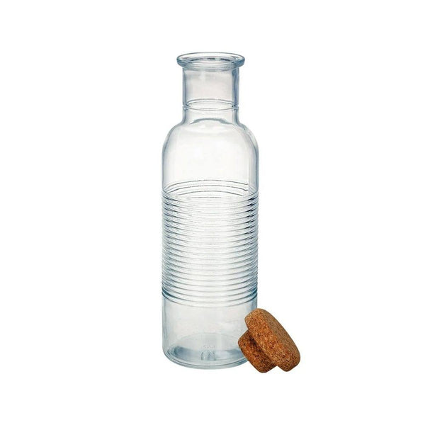 Pasabahce Hoop Glass Bottle with Cork Lid - Modern Quests