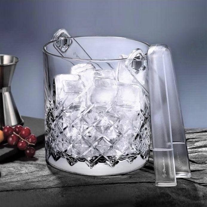 Pasabahce Timeless Ice Bucket with Tongs - Modern Quests