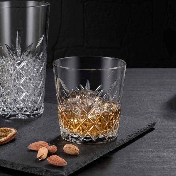 Pasabahce Timeless Tapered Whiskey Tumblers 345ml, Set of 4