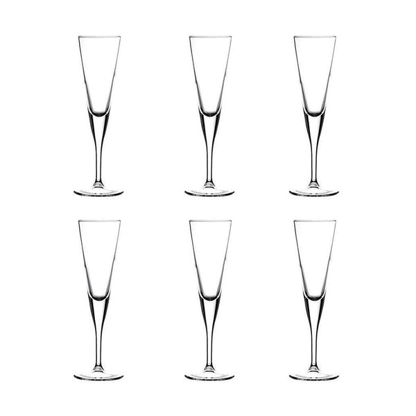 V-Line Champagne Flutes, Set of 6