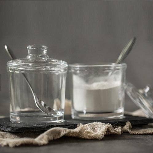 Philosophy Home Condiment Jars with Slate Board, Set of 2