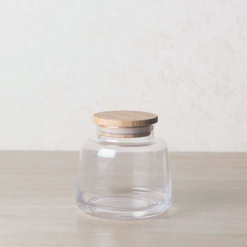 Philosophy Home Glass Cookie Jar with Lid - Small - Modern Quests