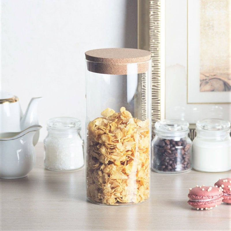 Philosophy Home Glass Storage Jar with Cork Lid - Tall - Modern Quests