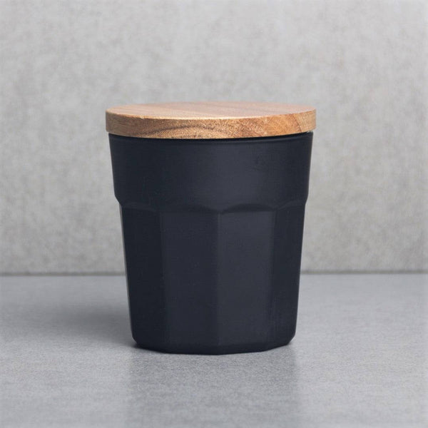 Philosophy Home Glass Storage Jar with Lid - Matte Black